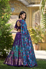 KAVYA - Premium Tusser Silk Lehenga Choli Set | Vibrant Designer Ethnic Wear