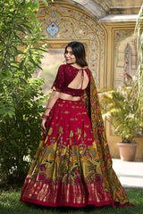 KAVYA - Premium Tusser Silk Lehenga Choli Set | Vibrant Designer Ethnic Wear