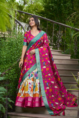 HELLY - Premium Tusser Silk Lehenga Choli Set | Vibrant Ethnic Wear Collection