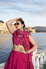 KASTURI - Premium Tusser Silk Lehenga Choli Set | Elegant Designer Ethnic Wear