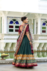 Mirror Premium Tusser Silk Printed Lehenga Choli - Traditional Ethnic Wear with Gotta Patti Dupatta