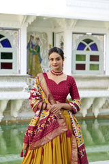 Mirror Premium Tusser Silk Printed Lehenga Choli - Traditional Ethnic Wear with Gotta Patti Dupatta