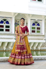 Mirror Premium Tusser Silk Printed Lehenga Choli - Traditional Ethnic Wear with Gotta Patti Dupatta