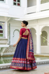 Mirror Premium Tusser Silk Printed Lehenga Choli - Traditional Ethnic Wear with Gotta Patti Dupatta